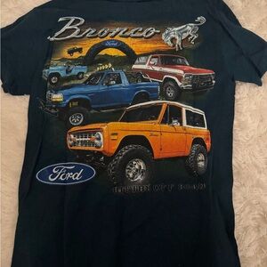 Ford Kids Short Sleeve Tee with Orange, Blue & Red Bronco Trucks
